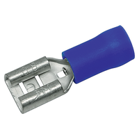 Cosse plate isolée 6.3x0.8mm (1.5-2.5mm2) bleu UE 6 pcs.