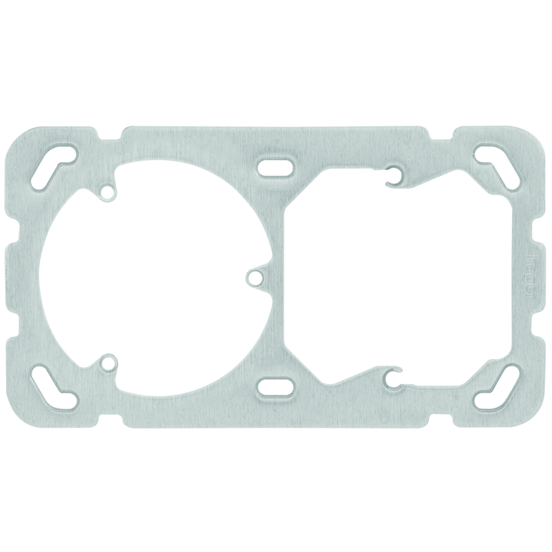 HAGER Plaque de montage DOUBLE (1x pour prise 3xT13) vertical ar
