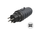 Stecker T15 IP55 schwarz mit EAN