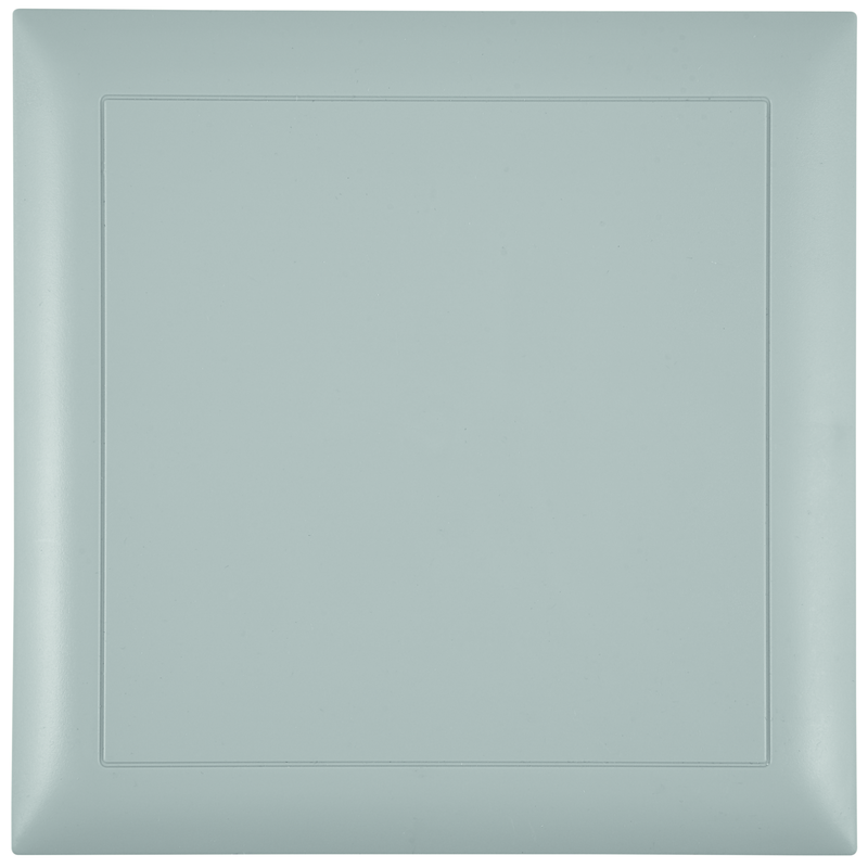 Plaque de recouvrement enfichable design Edizio gris 130x130mm