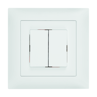 EDIZIOdue UP-Doppeldruckschalter SCH1(3+3) ws