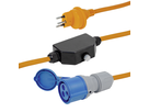 Verlängerung GdV 3x1.5mm² 10m T13-CEE16/3 mit Überstromschutz IP55/IP44