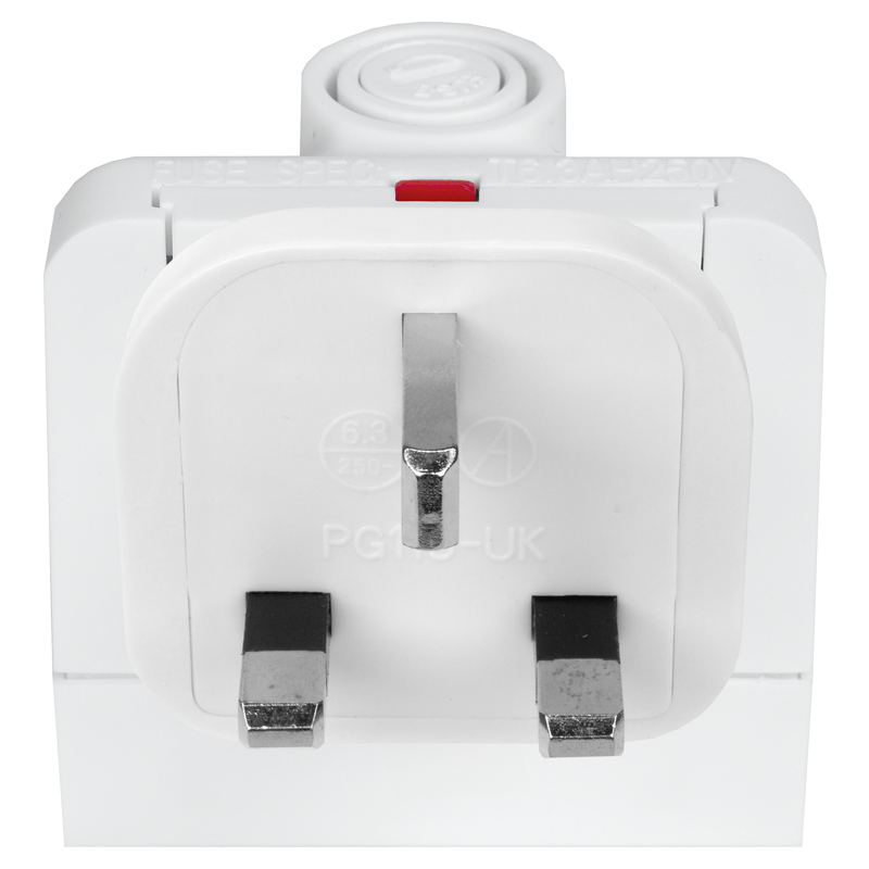 Reiseadapter-Set Schweiz - World 3-polig max. 6.3A mit Sicherung ws