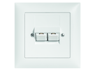 EDIZIOdue Presa da inc. 2xRJ45 ITplus separato non schermato bi