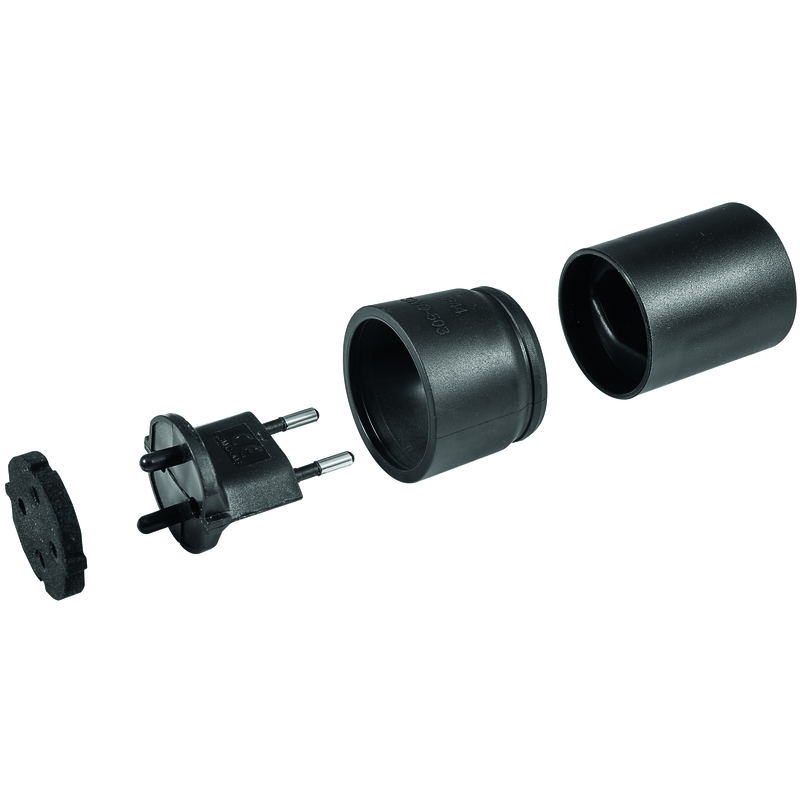 FIX Adapter Deutschland CEE7/17 - Schweiz T11 2-polig, sw