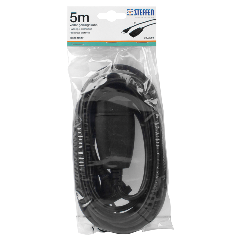 Rallonge électrique Td 2x1mm2 5m T11-T11 nr