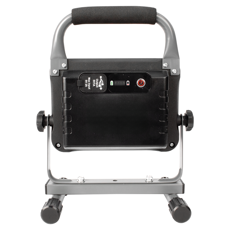 WORKLIGHT Projecteur LED à accu 30W avec poignée et support, gris
