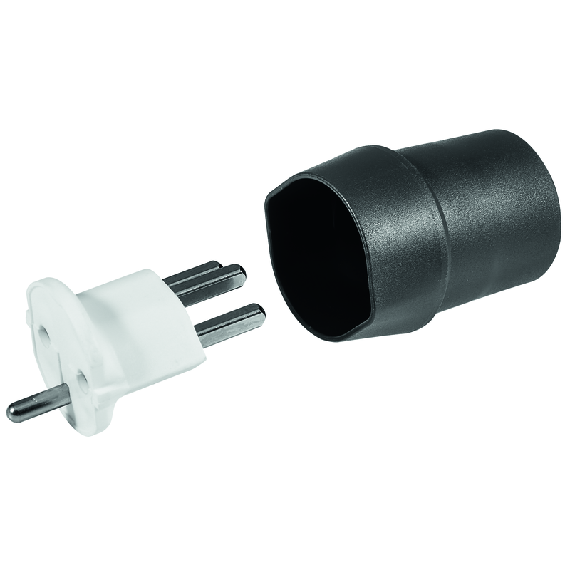 Adaptateur FIXE Allemagne CEE7/7 - Suisse T23 (16A/250V) 3 pôles bl