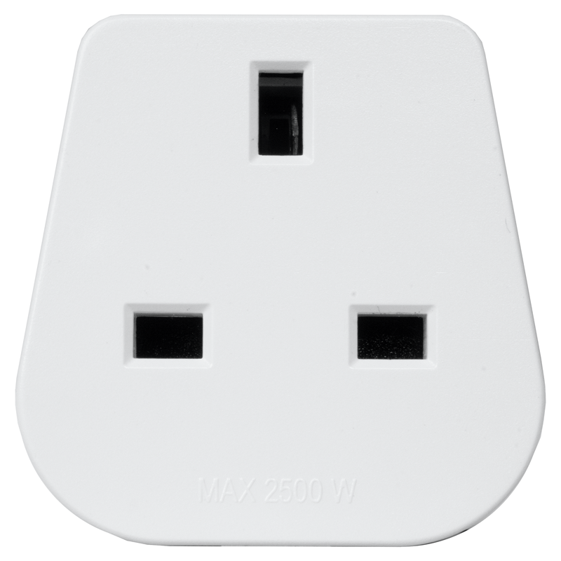 Adaptateur de voyage UK - Suisse 3 pôles max. 10A avec fusible bl