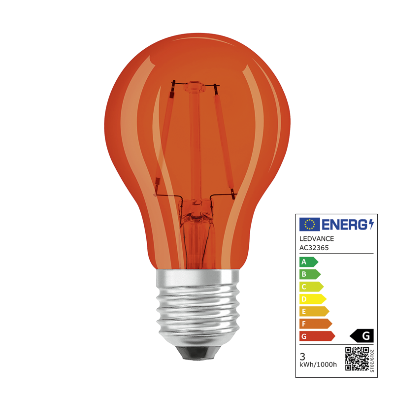 Osram Star Deco Classic A E27 240V 2.5W 160lm orange