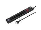 Steckdosenleiste TIDE  8xT13 3m mit Schalter und Haftmagnete ws