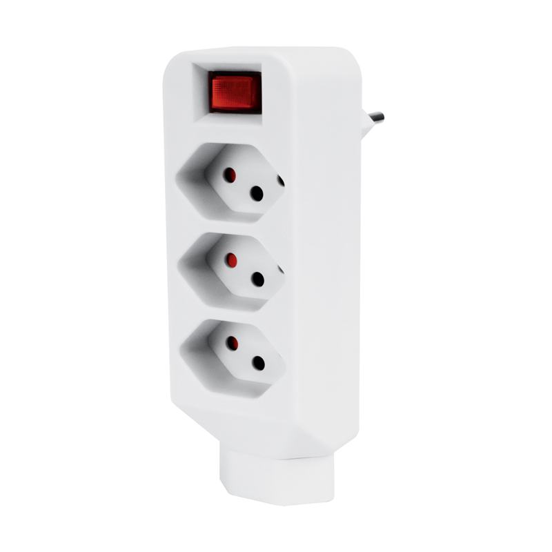 Adaptateur multiple 3+1xT13 avec interrupteur bl