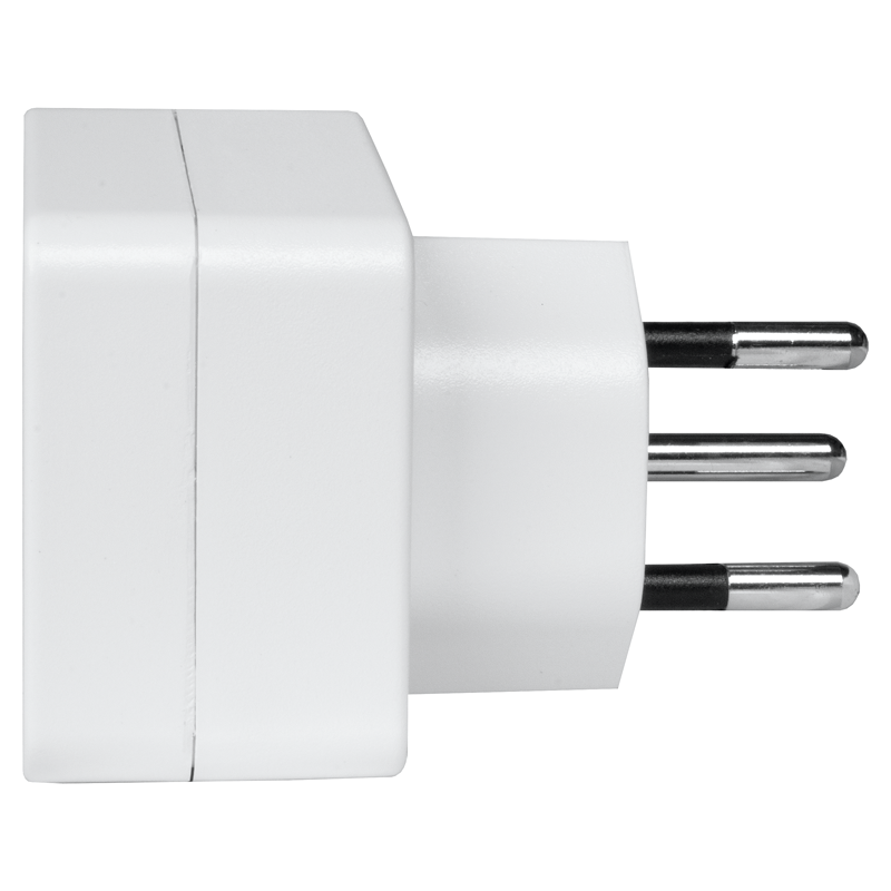 Adaptateur de voyage UK - Suisse 3 pôles max. 10A avec fusible bl