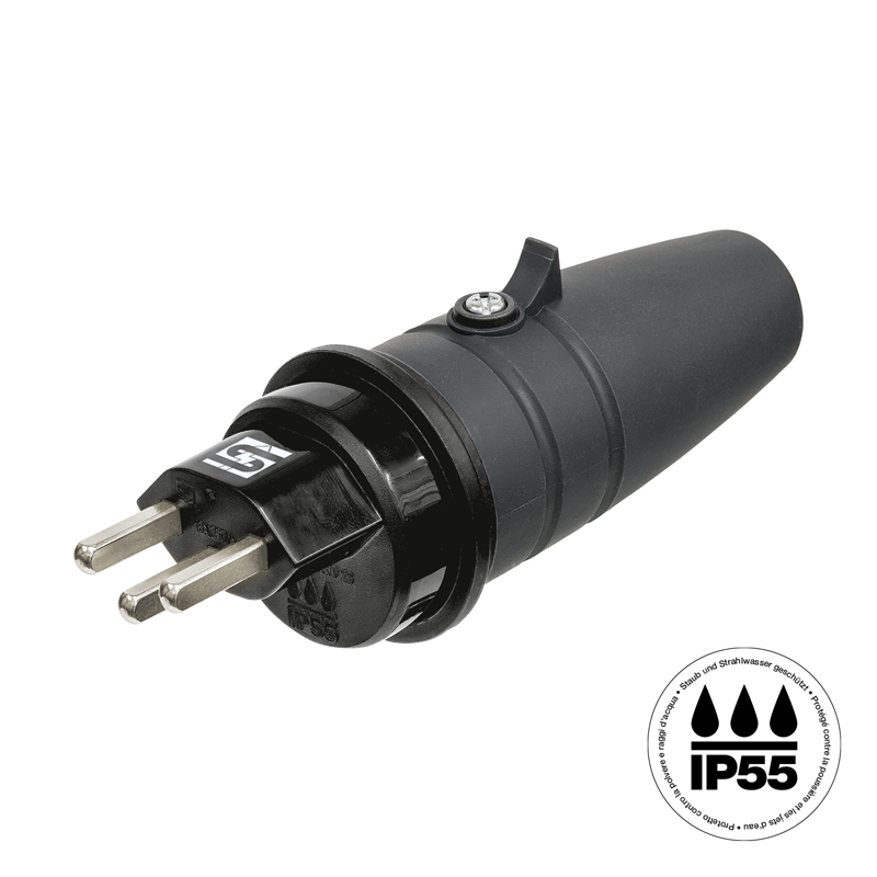Stecker T23 IP55 schwarz