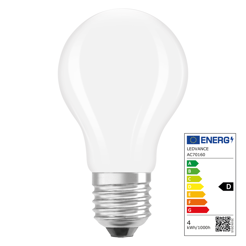 Osram LED Retrofit Classic A E27 240V 3.4W 470lm WW