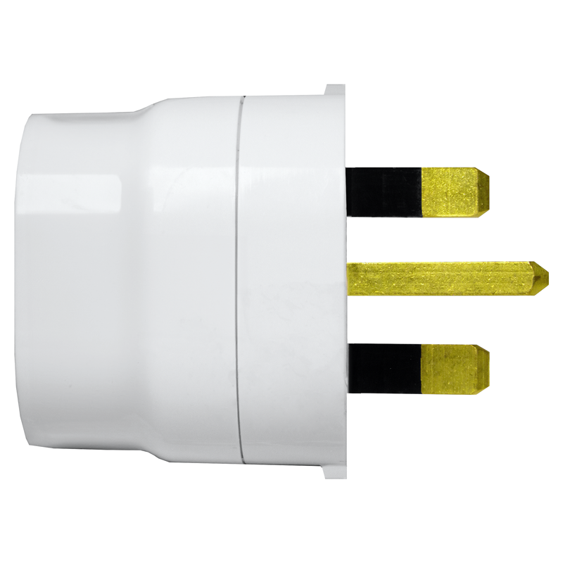 Reiseadapter Schweiz - UK 3-polig max. 10A mit Sicherung ws