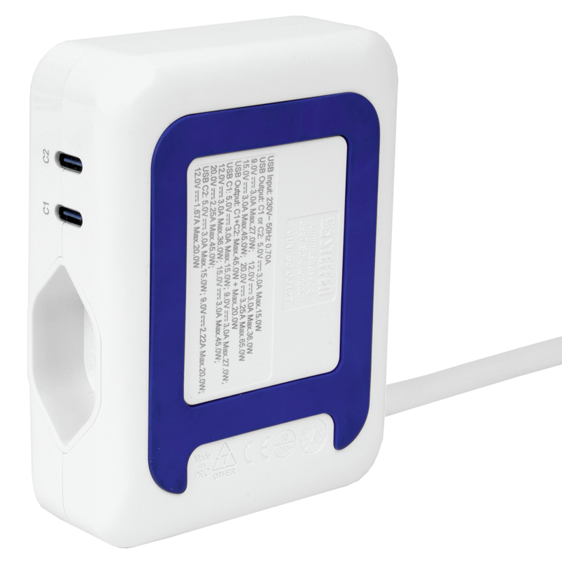 Ladestation IQ weiss 1xT13, PD C+C 65W 1.5m