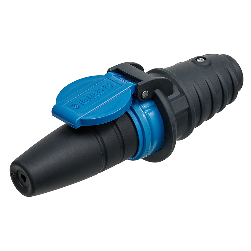 Stecker T13 IP55 anthrazitgrau/hellblau
