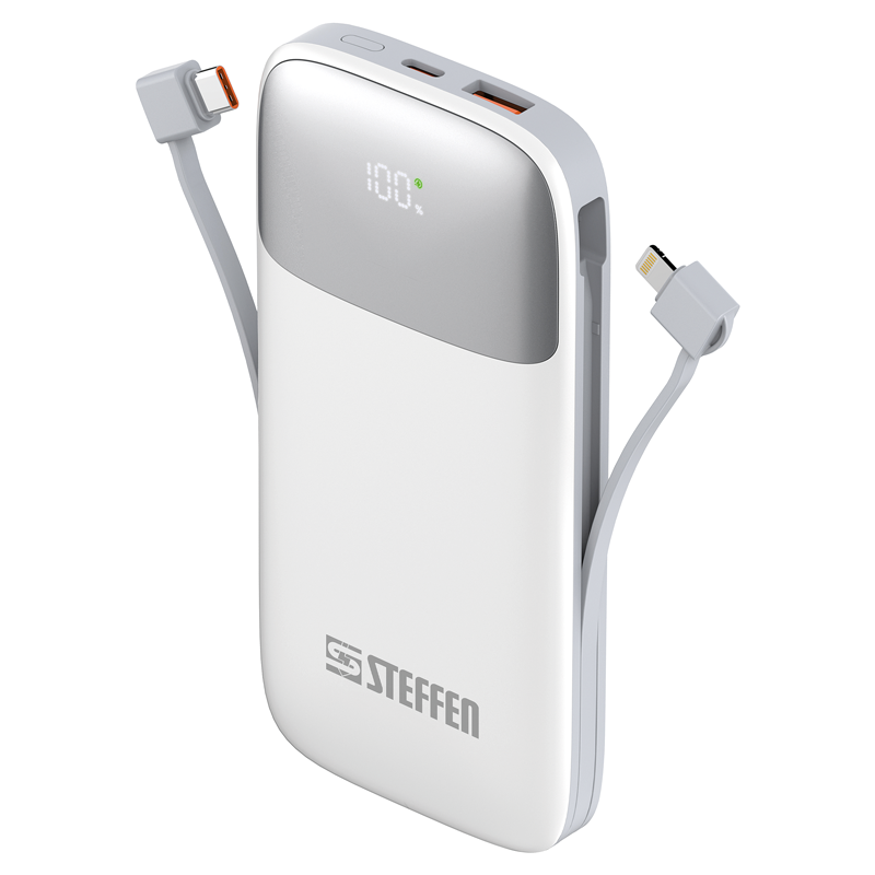 Powerbank 20W PD 10'000mAh max. 12V-1.5A Kabel integriert