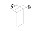Parement de coupe 20x80 pour canal de plinthes SL20080 blanc