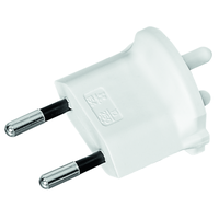 Adaptateur FIXE Allemagne CEE7/17 - Suisse T11 2 pôles bl UE 100 pcs.