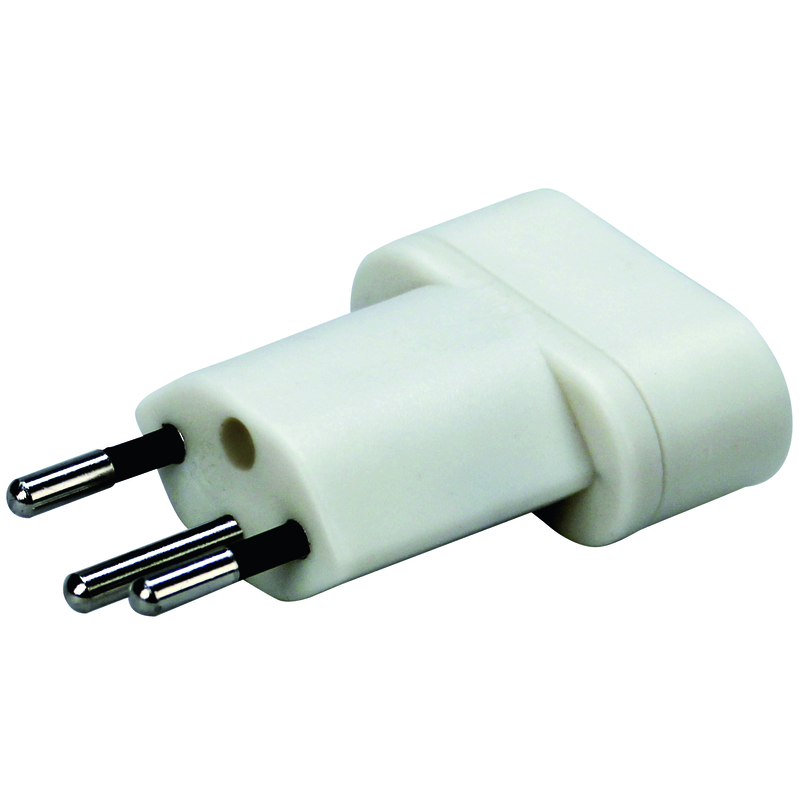 Adaptateur de voyage Italie - Suisse 3 pôles max. 10A bl