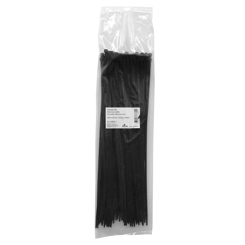 Fascette nera.385mm x 4.8mm