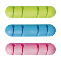 Clip di cavo multi, set con 3 pezzi in blu, verde e rosa