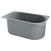 Boîte d'encastrement ignifuge gris double 120x64mm