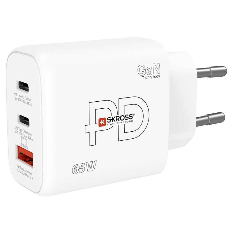 SKROSS Adaptateur de charge 1xUSB-A + 2xUSB-C max. 7.8A bl