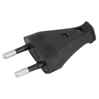 Spina Euro nero cavo tondo