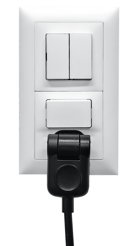 Verlängerungskabel mit Klappstecker Td 3G1.0mm² 0.5m T12-T13 IP20 sw
