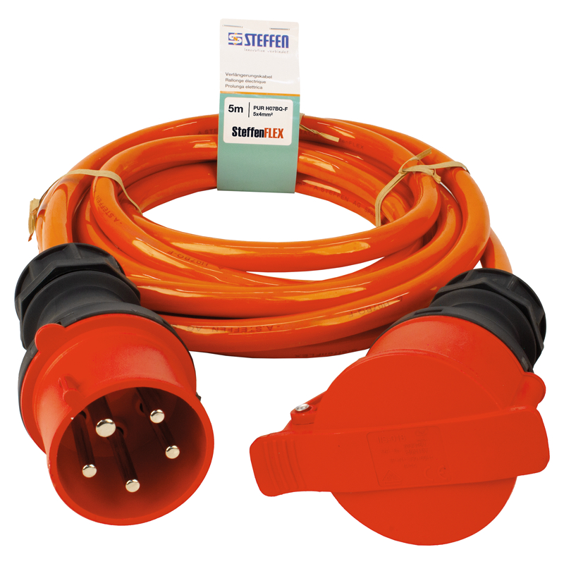 Verlängerungskabel STEFFENFLEX EPR-PUR 5G4mm² 5m CEE32/5-CEE32/5 IP44 or