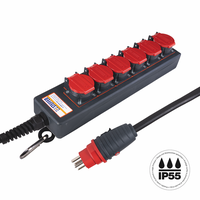 Steckdosenleiste PROFESSIONAL 6xT25 GdV 5x2.5mm2 5m IP55 sw/rt
