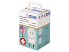 Reiseadapter USA - Schweiz/Euro 2-polig max. 6.3A mit Sicherung ws