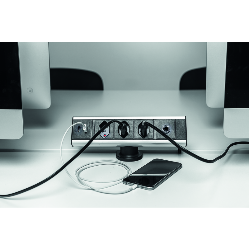 Presa multipla da tavolo DESK 3xT13 + 2xUSB-A 3m nr/ar