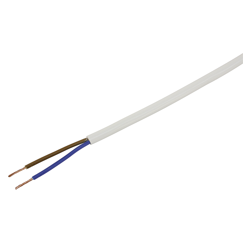 Cavo Tdlf 2x0.75mm² bianco anello 5m