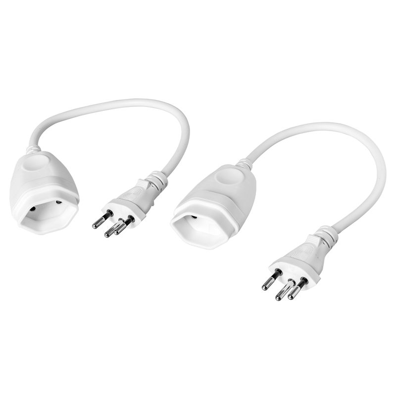 Prolunga elettrica Td 3x1mm2 0.25m T12-T13 bi PU 2 pz.