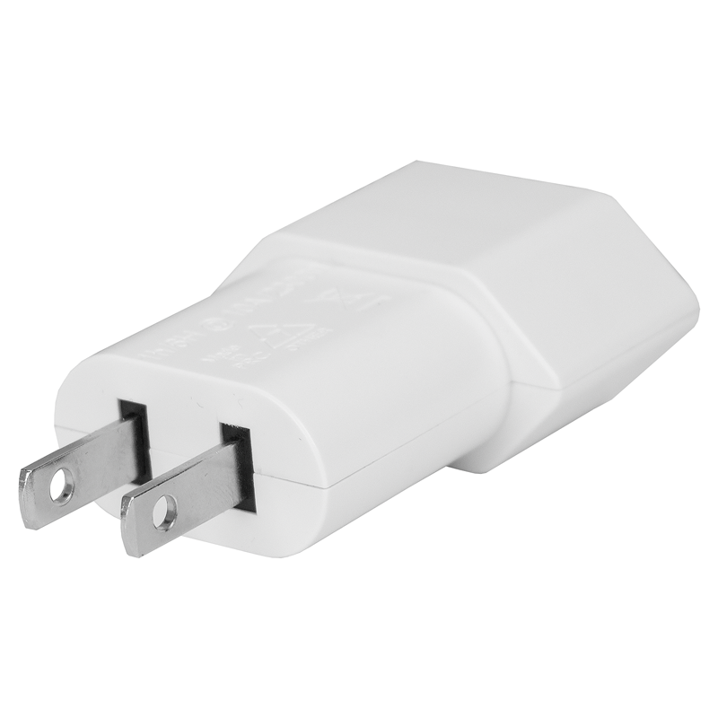 Adaptateur de voyage Euro - USA 2 pôles max. 10A bl