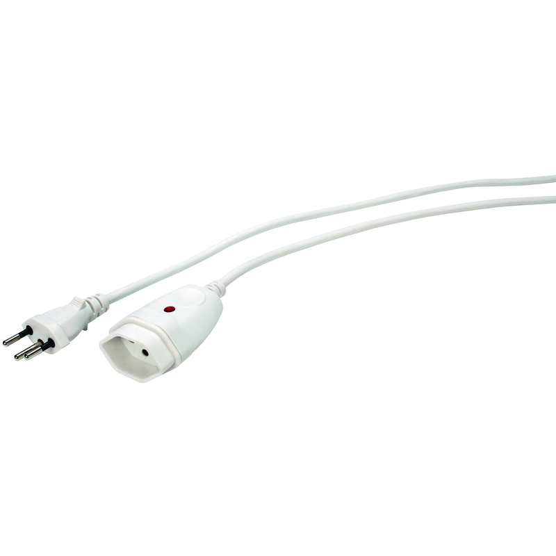 Verlängerungskabel Td 3x1mm2 5m T12-T13 mit Signalleuchte ws