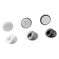 Clip di cavo, set con 6 pezzi, 2x bianco, 2x grigio e 2x nero