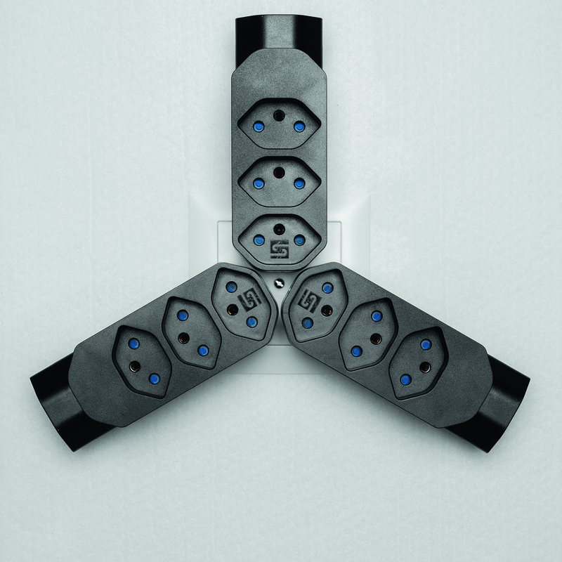 Mehrfachadapter MANTA 3+1xT13 drehbar 320° sw