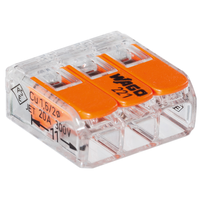 Morsetto a innesto COMPACT 3x 0.14-4mm2 con leva di comando tr/ar PU 50 pz.