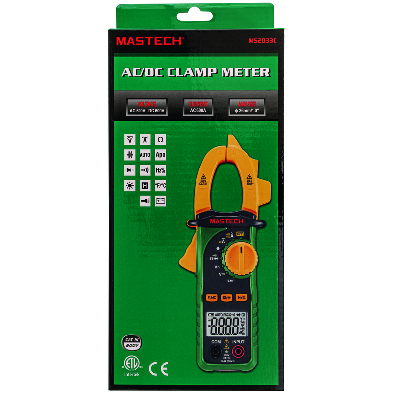 MASTECH Mulitmètre à pince mini MS2030 AC (0-600V/0-400A) CATIII 600V nr