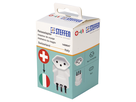 Reiseadapter Schweiz - Italien 3-polig max. 10A ws