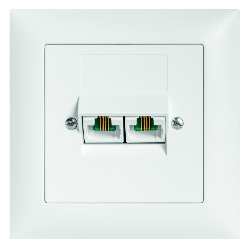 EDIZIOdue Presa da inc. 2xRJ45 ITplus separato non schermato bi