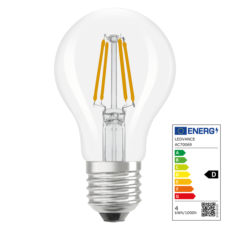Osram LED Star Retrofit Classic A E27 240V 3.4W 470lm WW