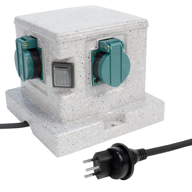 GardenLine stone énergétique 4xT13 Gd 3x1.5mm2 3m avec interrupteur IP55