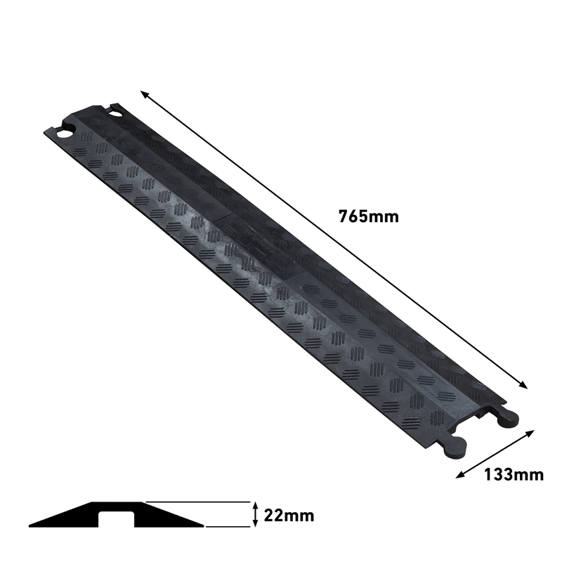 D-Line Goulotte de sol 133x22mm 765mm noire