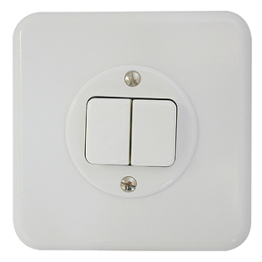 MICA Interrupteur à bouton-poussoir double à enc. SCH1(3+3) bl